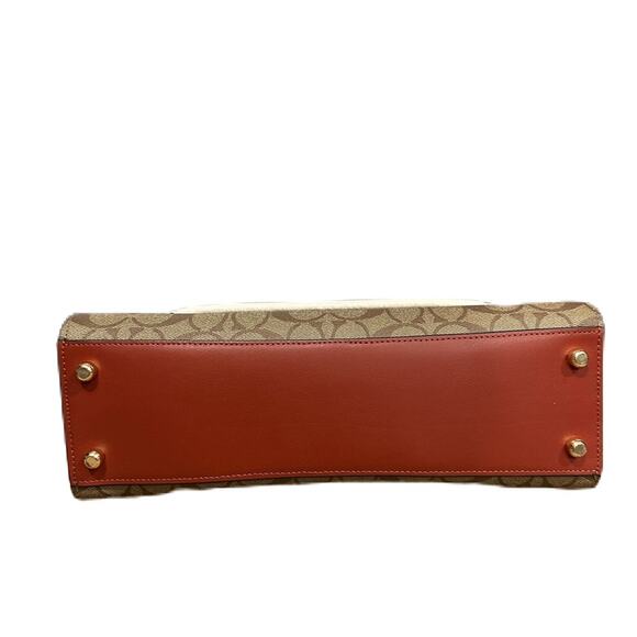 Coach Brown and Cream Satchel - Picture 6 of 14